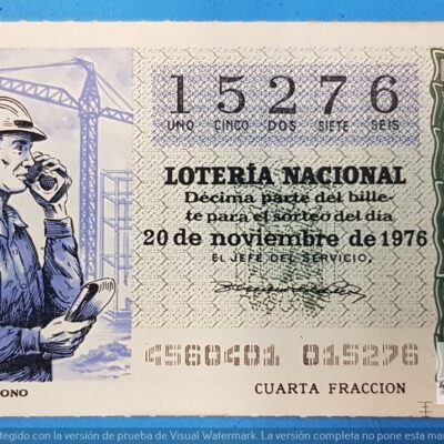 Lotería Nacional Radioteléfono 1976