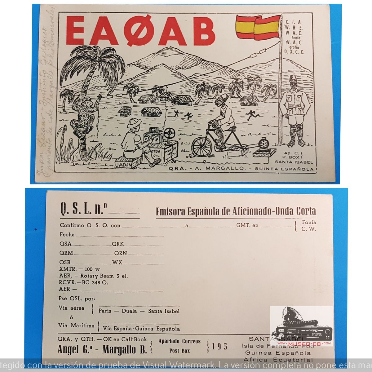 QSL EA0AB Guinea